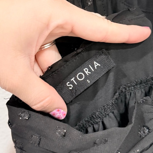 Storia Play For Keeps Maxi Dress Black Glitter Women’s Size Small - Picture 3 of 4